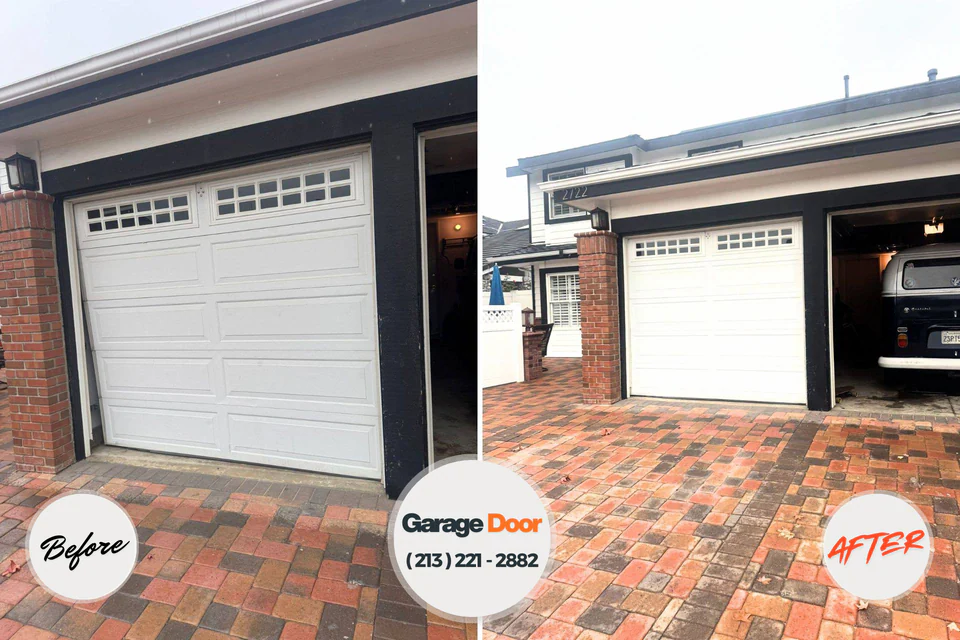 Before and after: garage door repair 52052